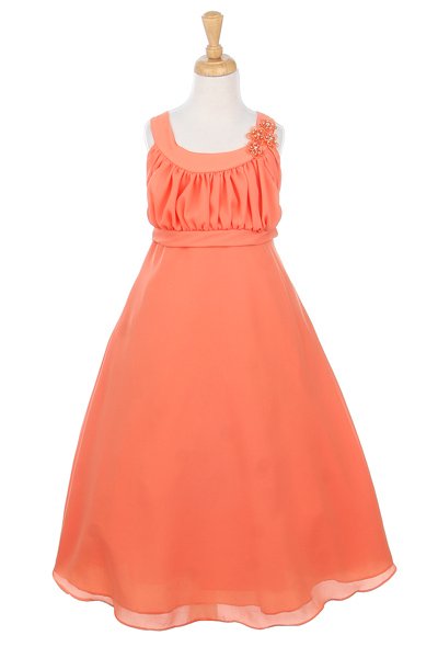 bridesmaid plus size dresses in orange