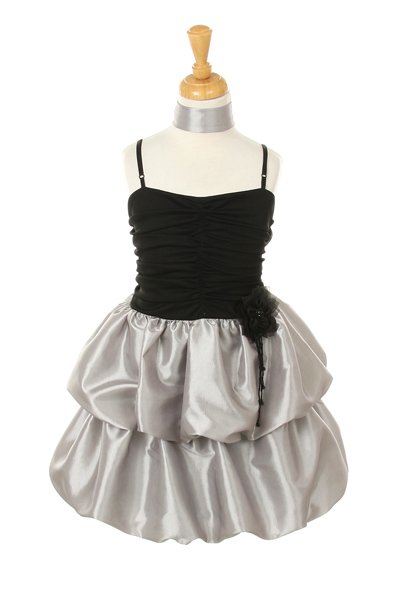 black and silver pickup bubble dress