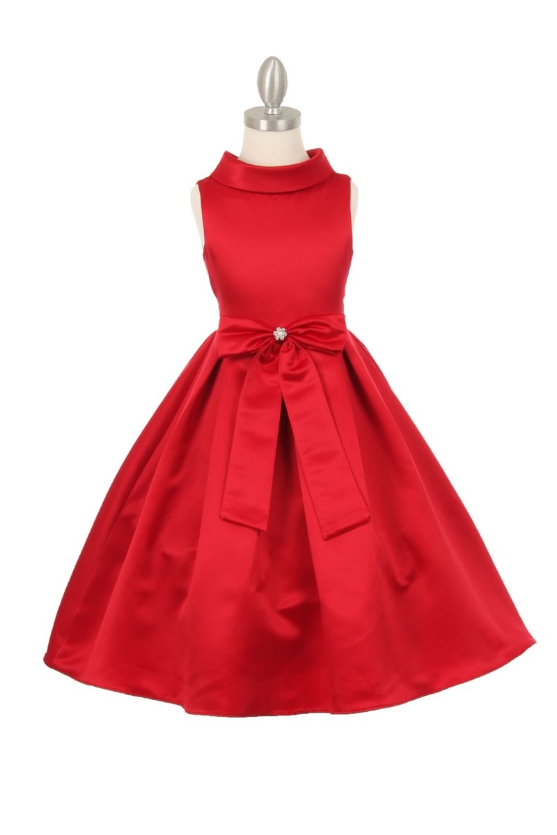 girls red dress