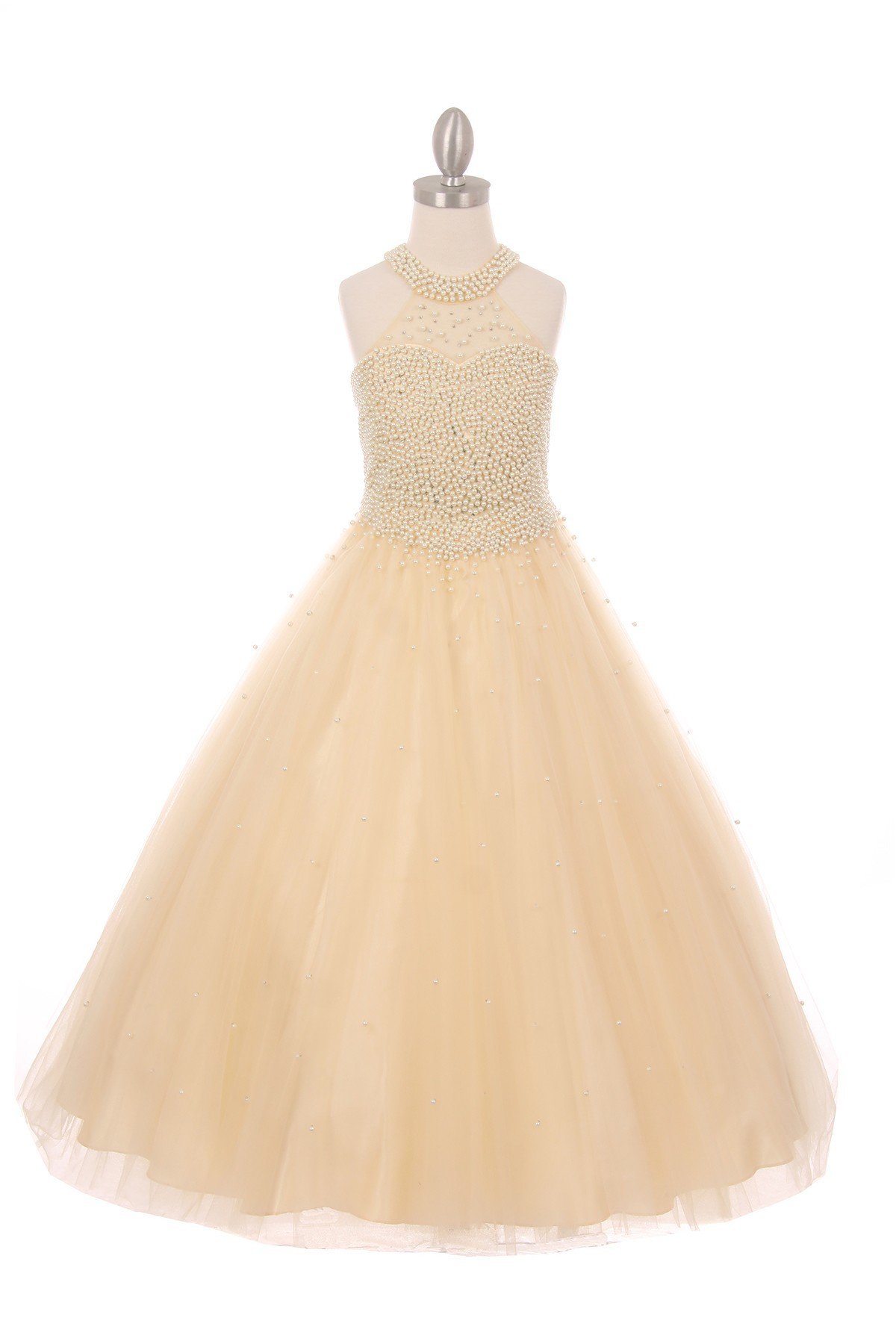 halter ball gown