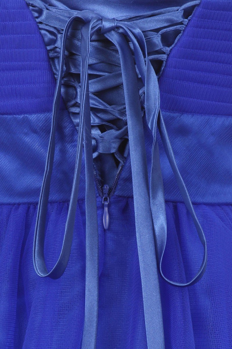 girls blue formal dress