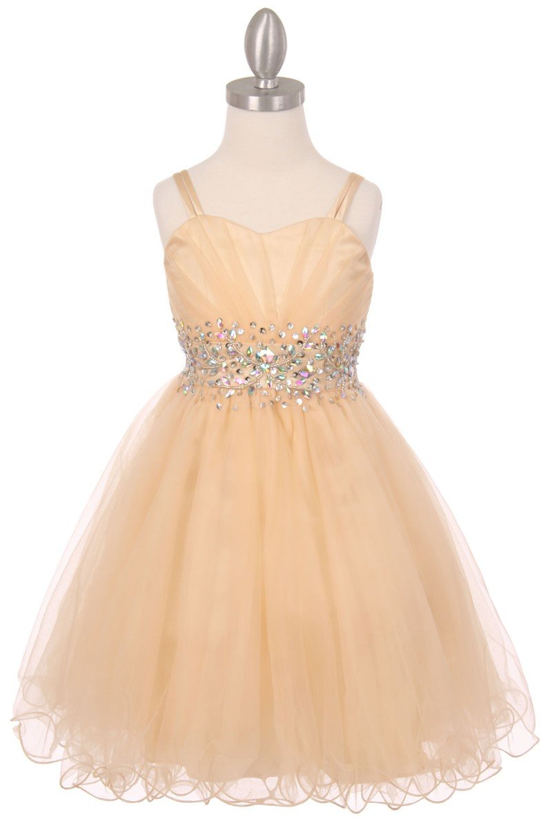 champagne Girls special occasion dress