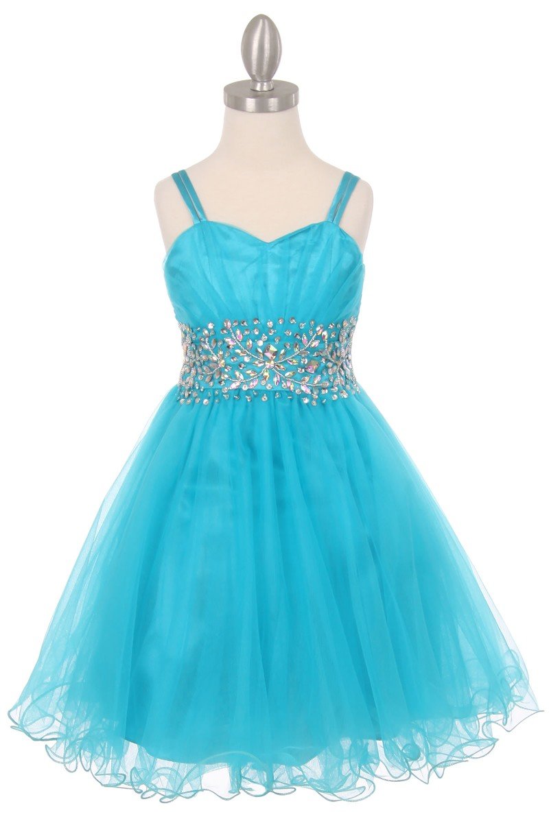 girls blue formal dress