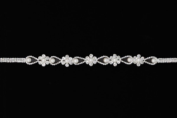 pearl flower sash