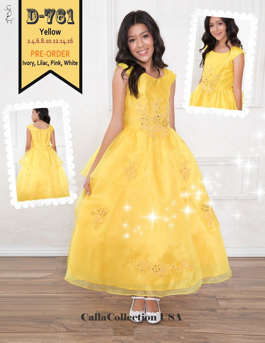 Yellow Short Sleeve Dress