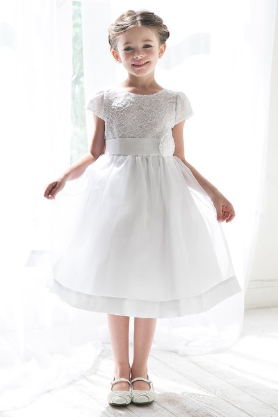 Girls white lace dresses