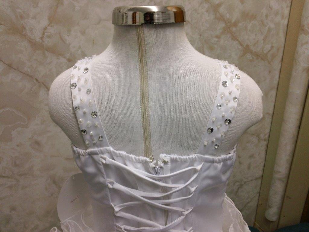 rosette pageant dress