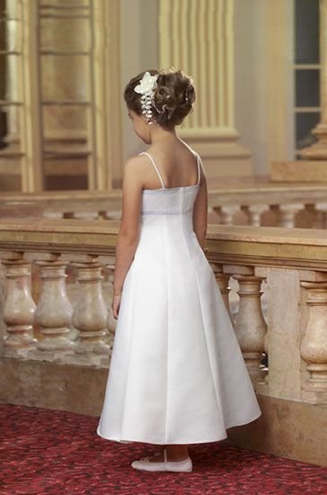spaghetti straps flower girl dresses