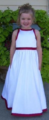 apple red halter flower girl dress