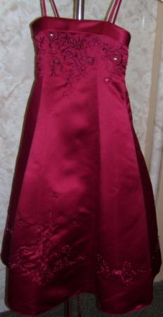 Red flower girl dresses with corset back, $75.00 sale. 