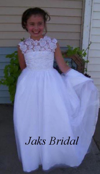 bridal gown,Flower girl dress with train, junior bride