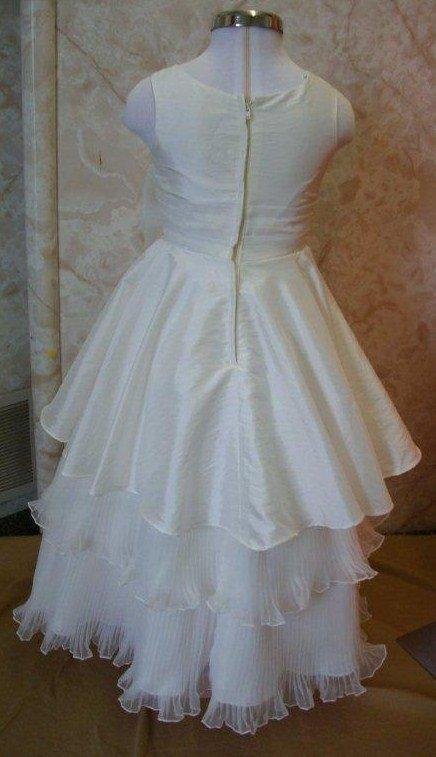 accordion pleated organza flower girl dress