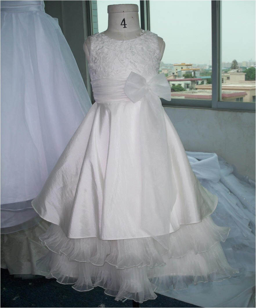 Accordion Pleated Organza Ruffles Skirt Pageant Dress