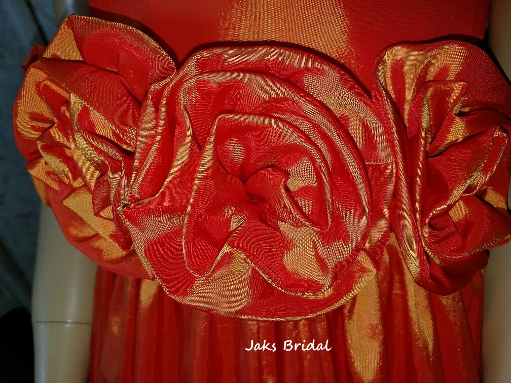 orange flower girl dresses 