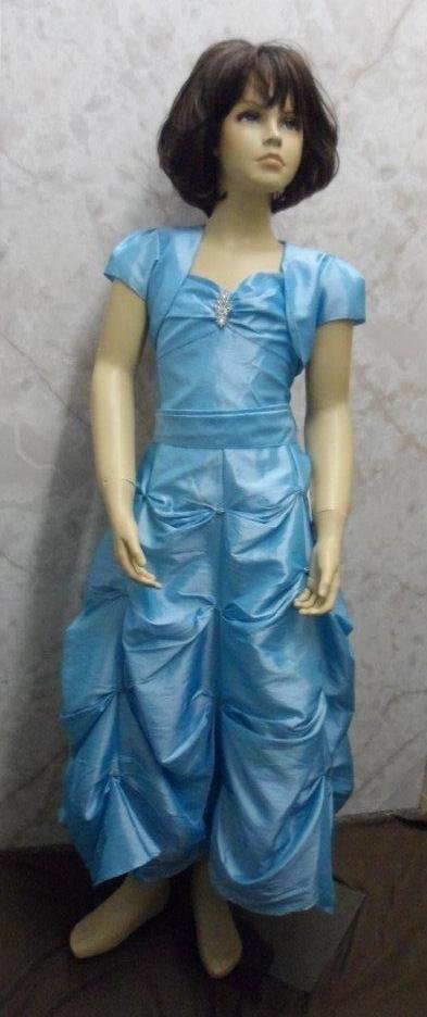 teal blue flower girl pickup dresses with jacket