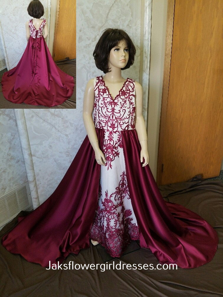 miniature merlot brides dress