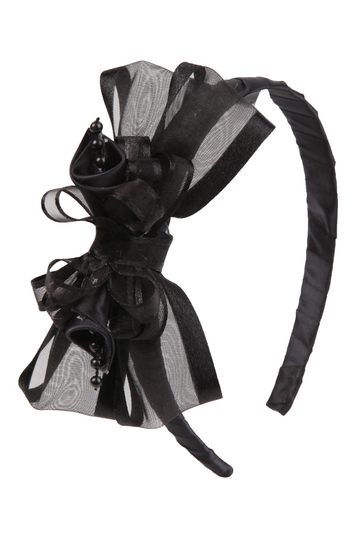 black flower girl hair accessories