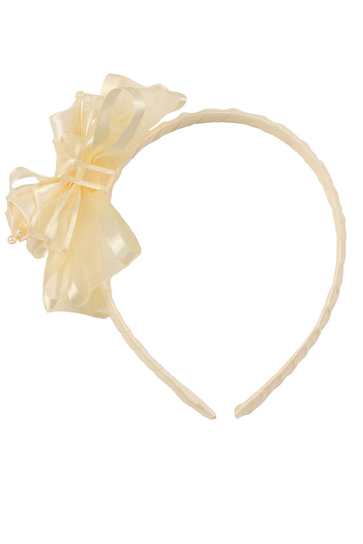 ivory ribbon headband