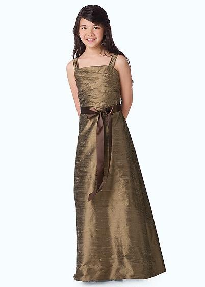 long brown junior bridesmaid dresses