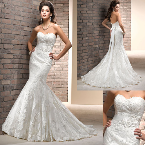 Fit and flare wedding gown