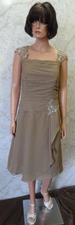 mocha mother of the bride dress
