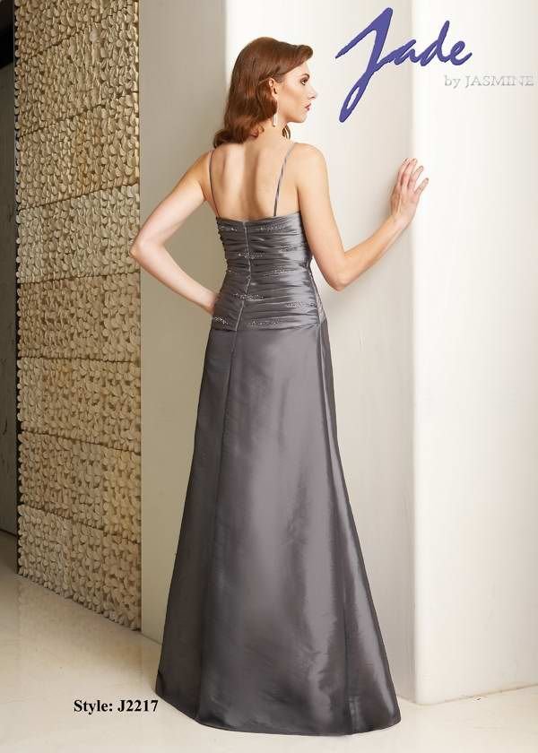 silver mother of the bride dress with jacket