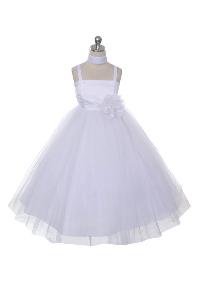 white tulle dresses for girls