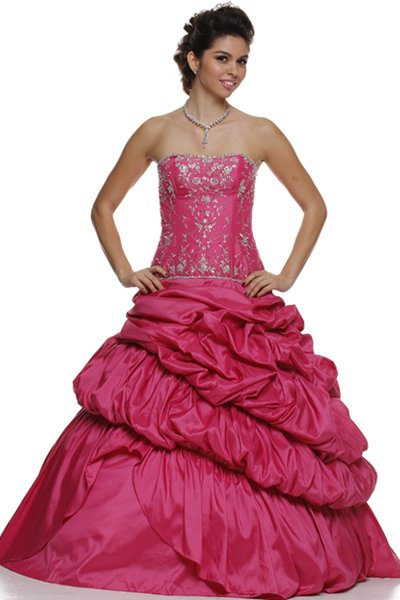 fuchsia ballroom gowns
