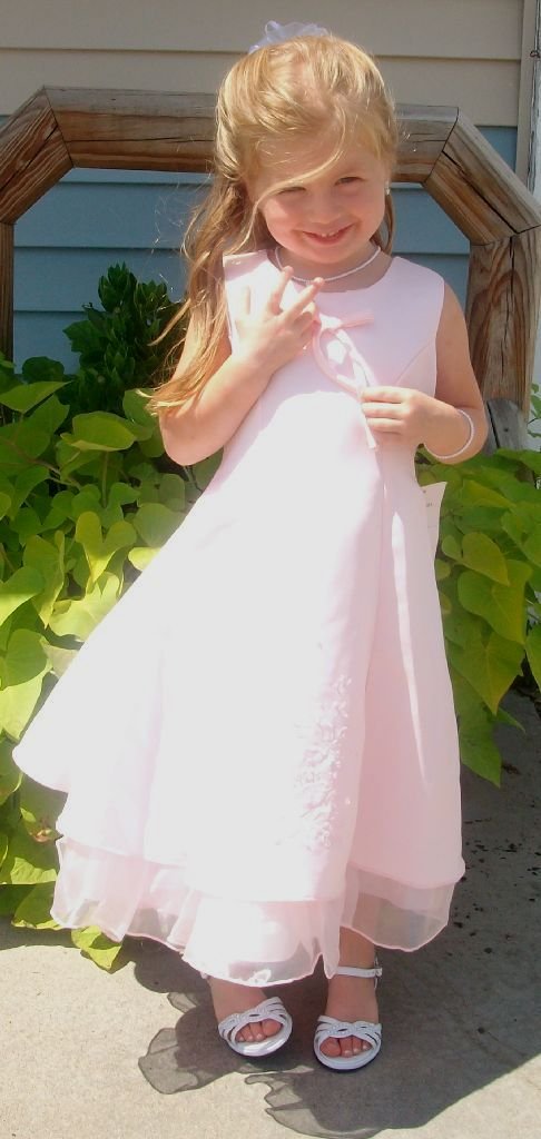 Pink flower girl dress size 4