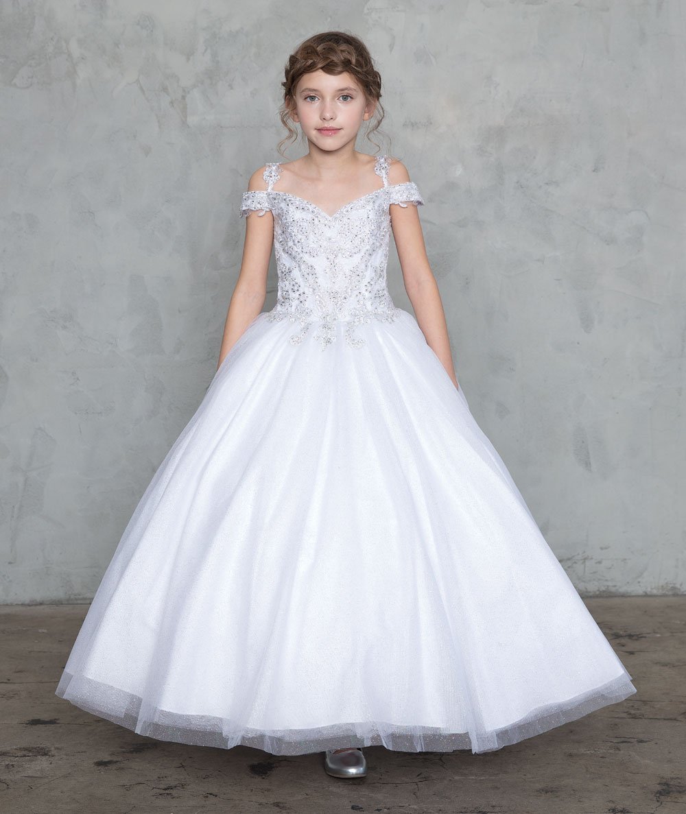 white communion gown