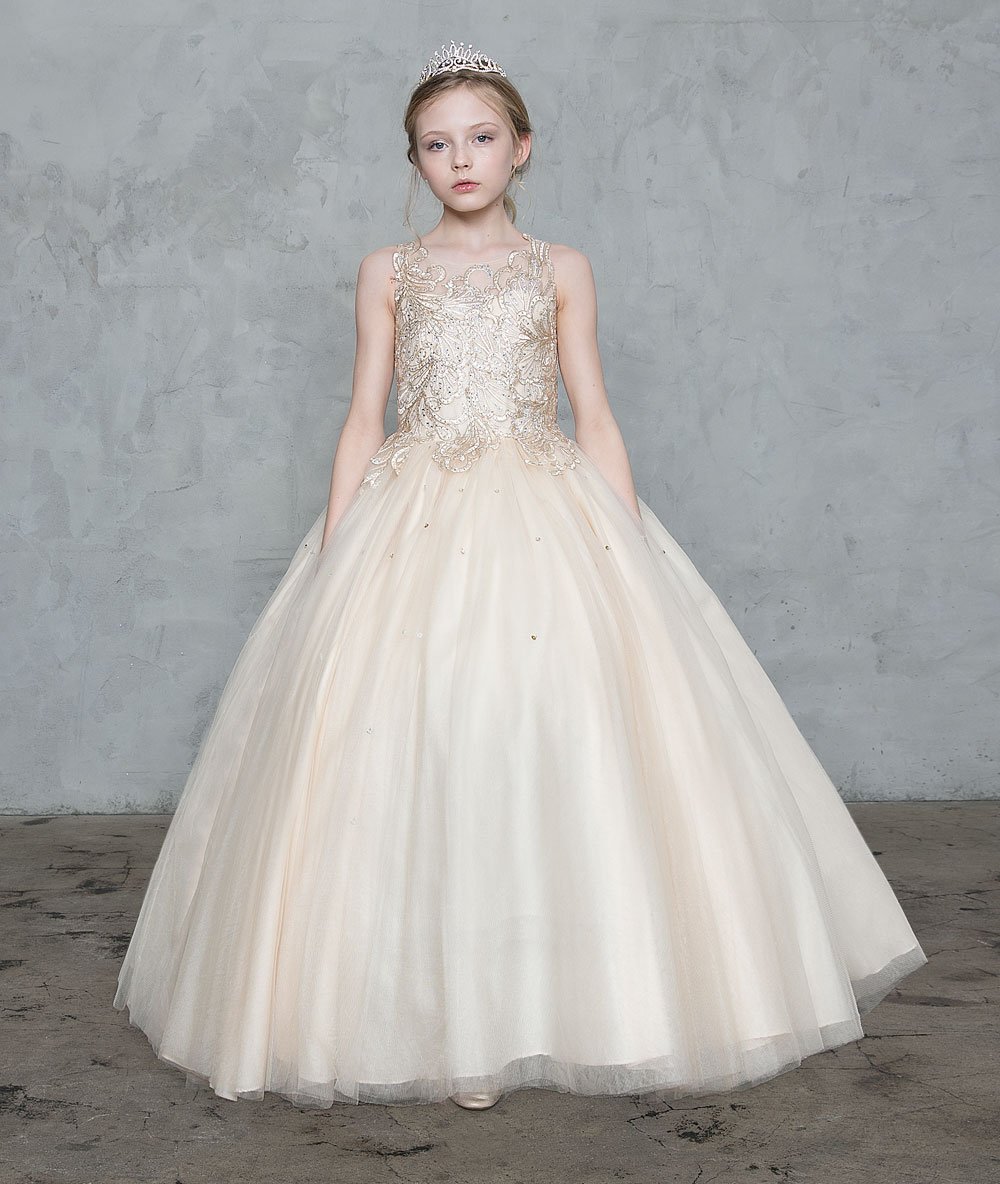 champagne Tween ball gowns