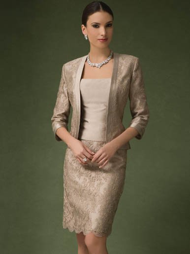 knee length mother of the bride dress with jacket