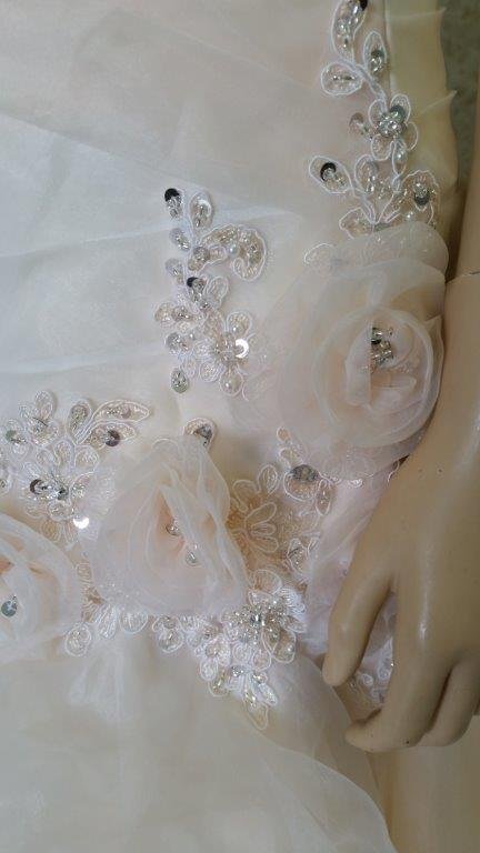 roses on flower girl dress