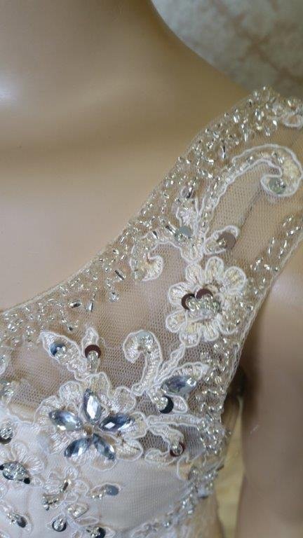 flower girl dresses with beaded lace applique