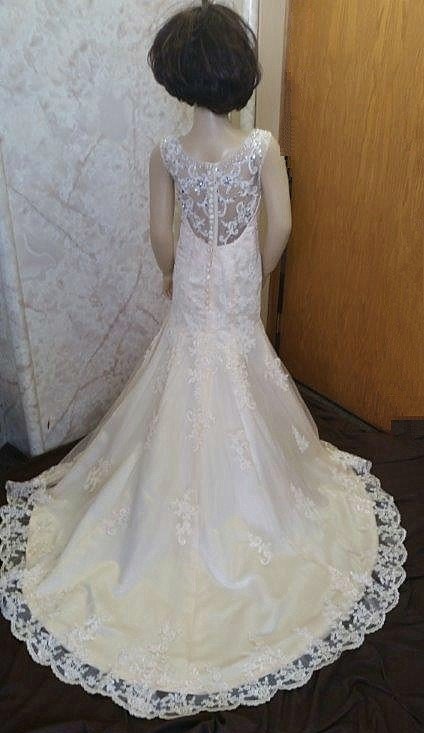 miniature bride dresses with train