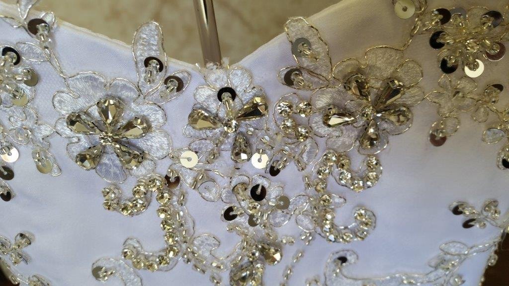 beaded toddler flower girl dress