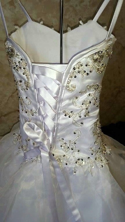 toddler white flower girl dress