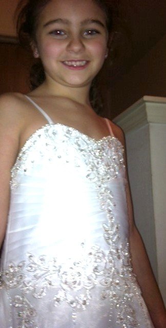 my daughters flower girl dress to match my wedding dress