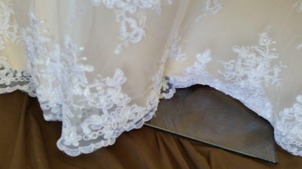 Light Champagne flower girl dress with crystal sash