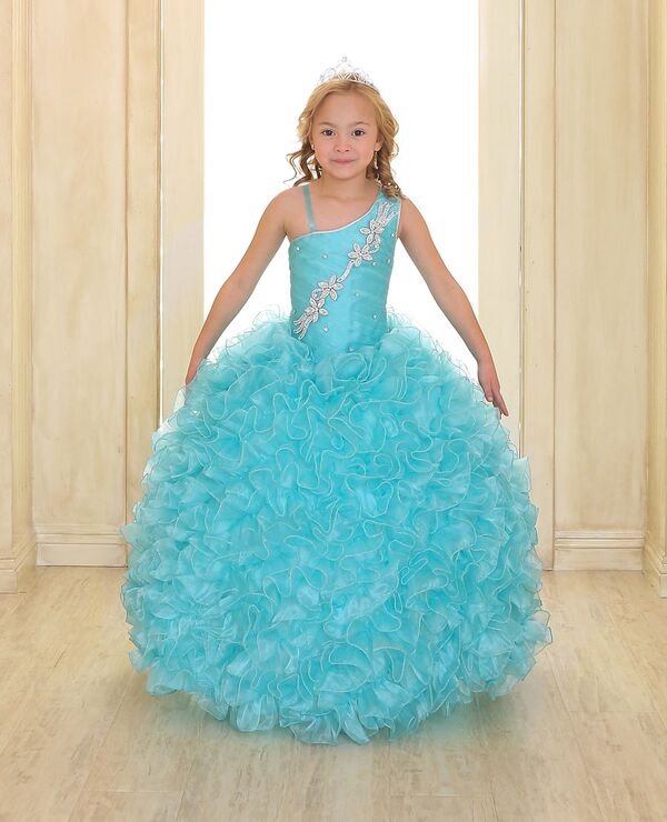 aqua girls ball gowns