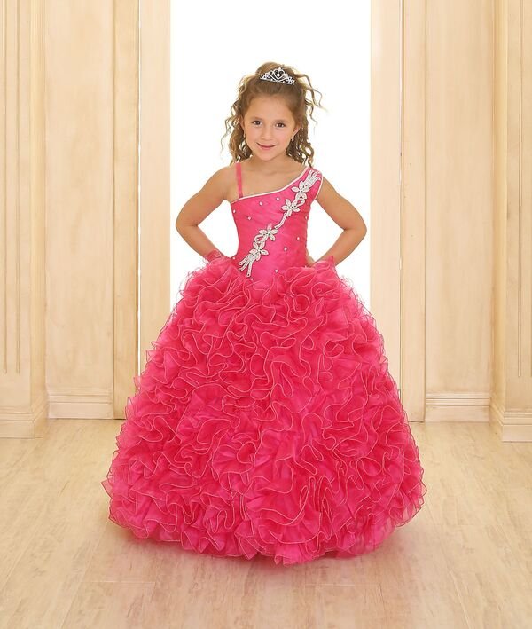 fuschia girls ball gowns