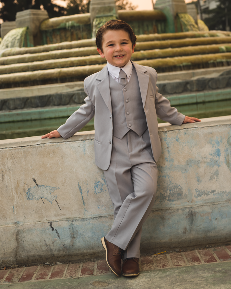 Boys Wedding Suit Shiny Penny Page boy Suits Boys Prom Suit Boys Grey Suit 1-13 Years 