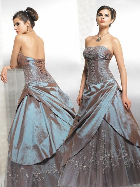 silver quinceaera dresses