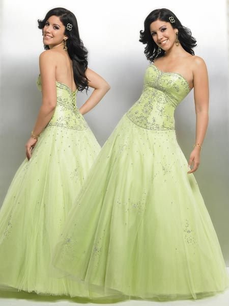 lime green prom dress