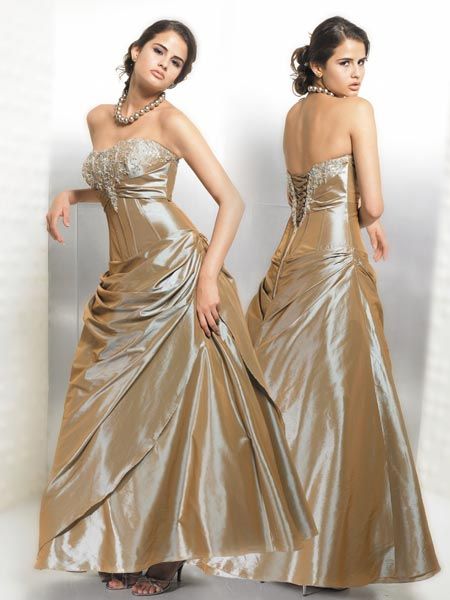 latte prom gown