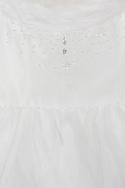 white off shoulder infant ball gown