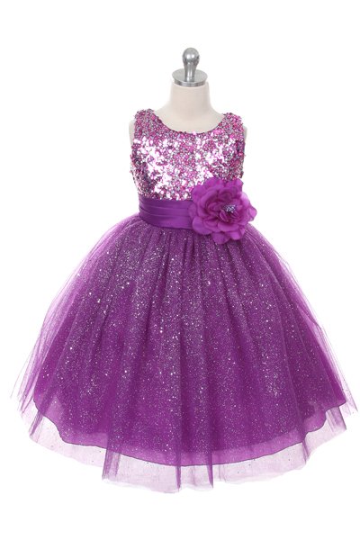 purple sequin dress