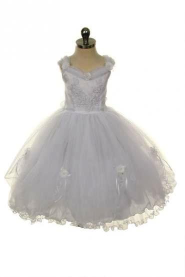 off shoulder Communion dress