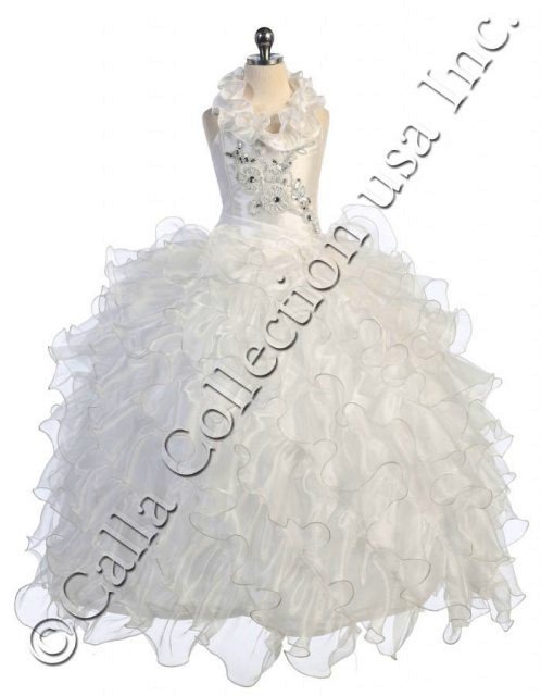 ruffle halter neck dress