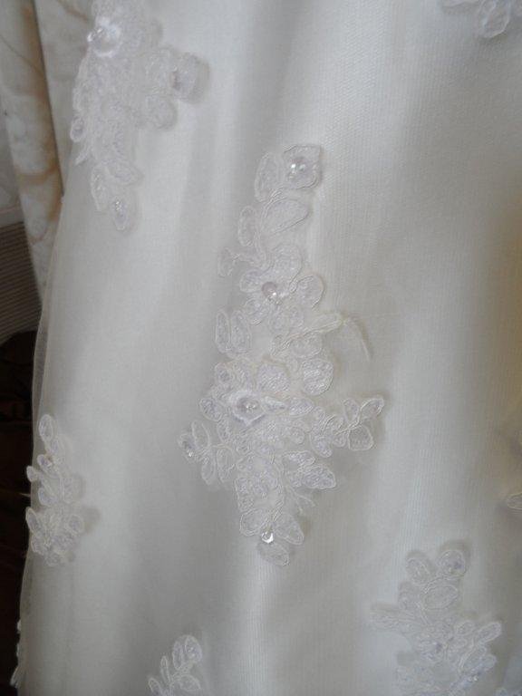 beaded lace applique flower girl dress